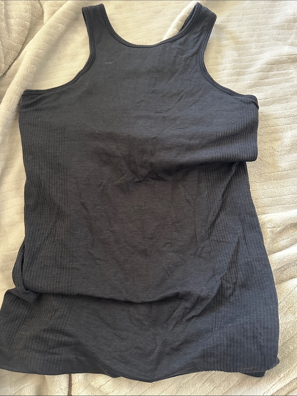 lululemon athletica Black Ribbed Performance Tank